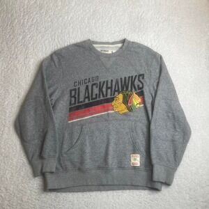Y2K Chicago Blackhawks men's grey crew‎ neck sweatshirt nhl L